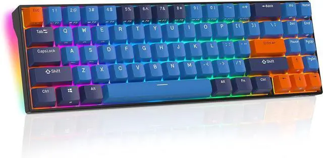 Main image of RK ROYAL KLUDGE 70% Mechanical Keyboard - RK71 Wireless Gaming Keyboard with Hot-Swappable Brown Switches, Double-Shot Creamy Keycaps, RGB Backlit, and Triple-Mode Connectivity
