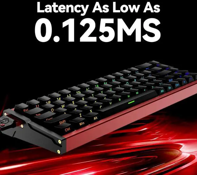 Alt view image 5 of 7 - IROK MG68 Rapid Trigger Full Aluminum Alloy Body Magnetic Switch Keyboard, 65% TKL Hot Swapped High Refresh Rate RGB Programmable, Low Latency Wired Gaming Keyboard for Win/Mac Gamer(Black Red)