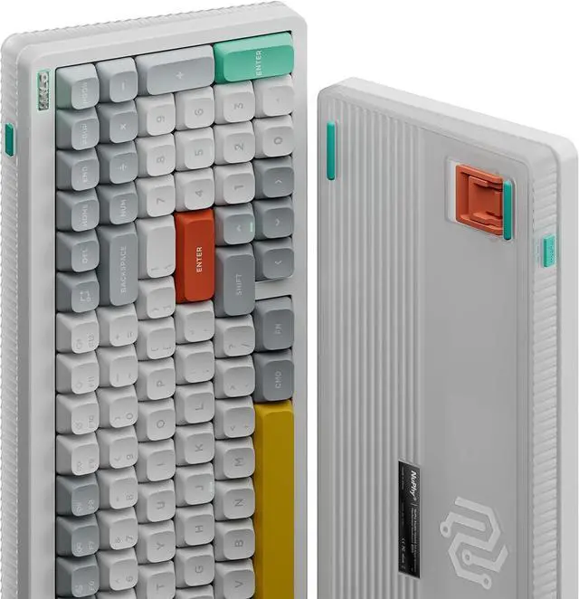 Alt view image 2 of 6 - nuphy Halo96 V2 Wireless Mechanical Keyboard,Gasket Structure,96% Hot Swappable Gaming Keyboard, 99 Kyes RGB Backlit,Support QMK/VIA,Bluetooth/USB-C/2.4GHz-White,Mint Switches (37gf)