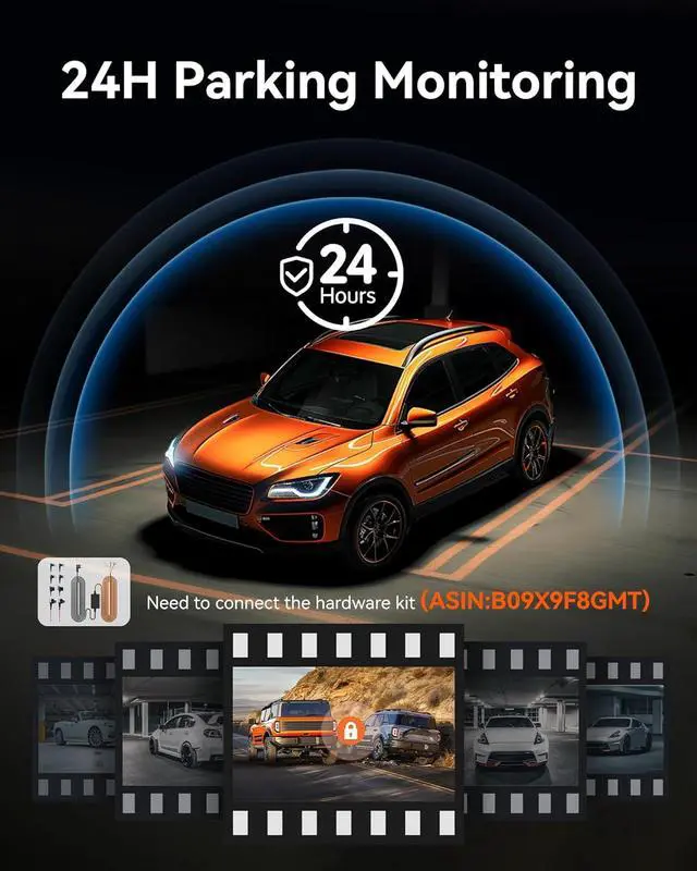 Alt view image 7 of 7 - WOLFBOX 12" 4K Rear View Mirror Camera with 5.8GHz WiFi and Voice Control, Smart Mirror Dash Cam Front and Rear, Backup Camera with 1080P Rear Camera, Dash Cam with WDR, Includes 64GB Card & GPS