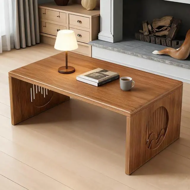 Alt view image 7 of 7 - Folding Coffee Table, Foldable Japanese Floor Table No Assembly, Low Coffee Table for Sitting On The Floor, Small Coffee Tables for Living Room Meditation Tea Room Tatami Dining 39.4 Inch