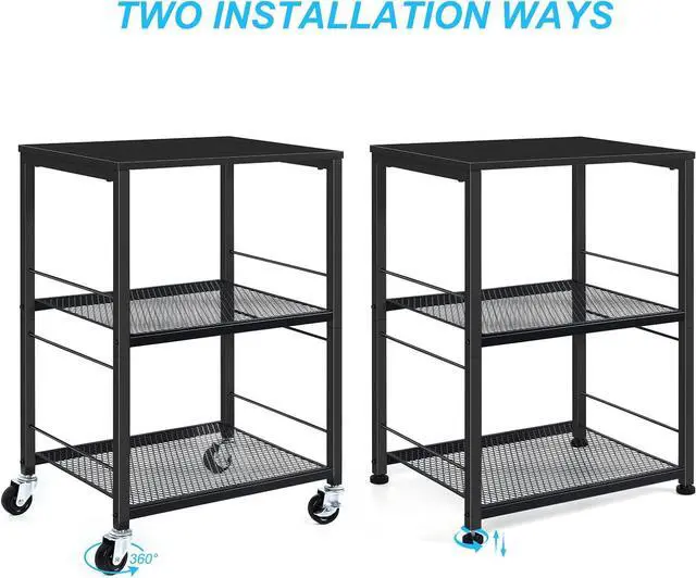 Alt view image 4 of 7 - OYEAL Black Night Stand Industrial End Table with Storage Shelf Narrow Side Table for Small Spaces, Farmhouse Bedside Table for Living Room Bedroom, Stable Metal Frame (Black)