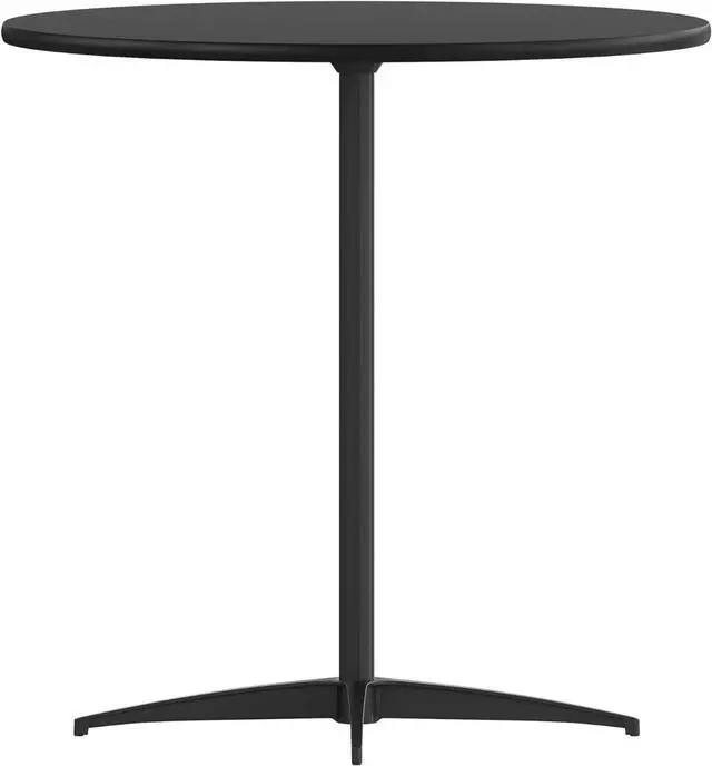 Alt view image 7 of 7 - Flash Furniture Lars Black 30'' Round Wood Cocktail Table with 30'' and 42'' Columns
