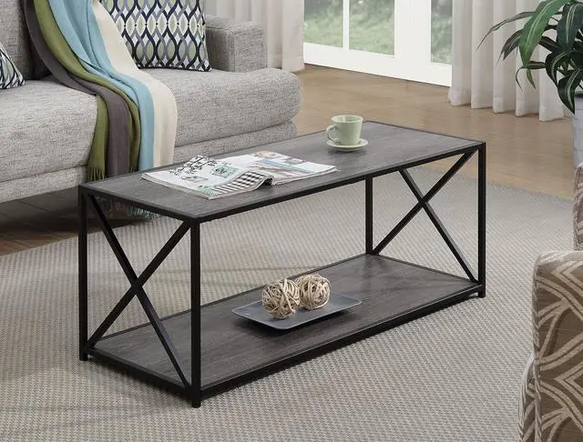 Alt view image 2 of 7 - Convenience Concepts Tucson Coffee Table, Weathered Gray