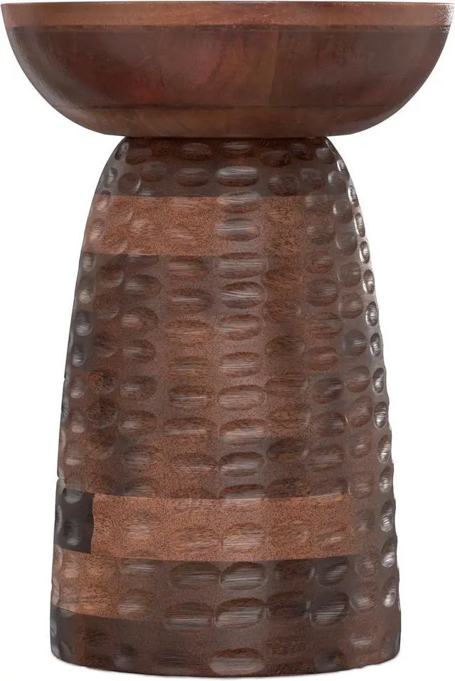 Alt view image 5 of 7 - SIMPLIHOME Boyd 13-inch Wide Solid Mango End Table in Warm Dark Brown, Contemporary-Style Accent Table for Living Room, Bedroom, or Family Room, Assembled