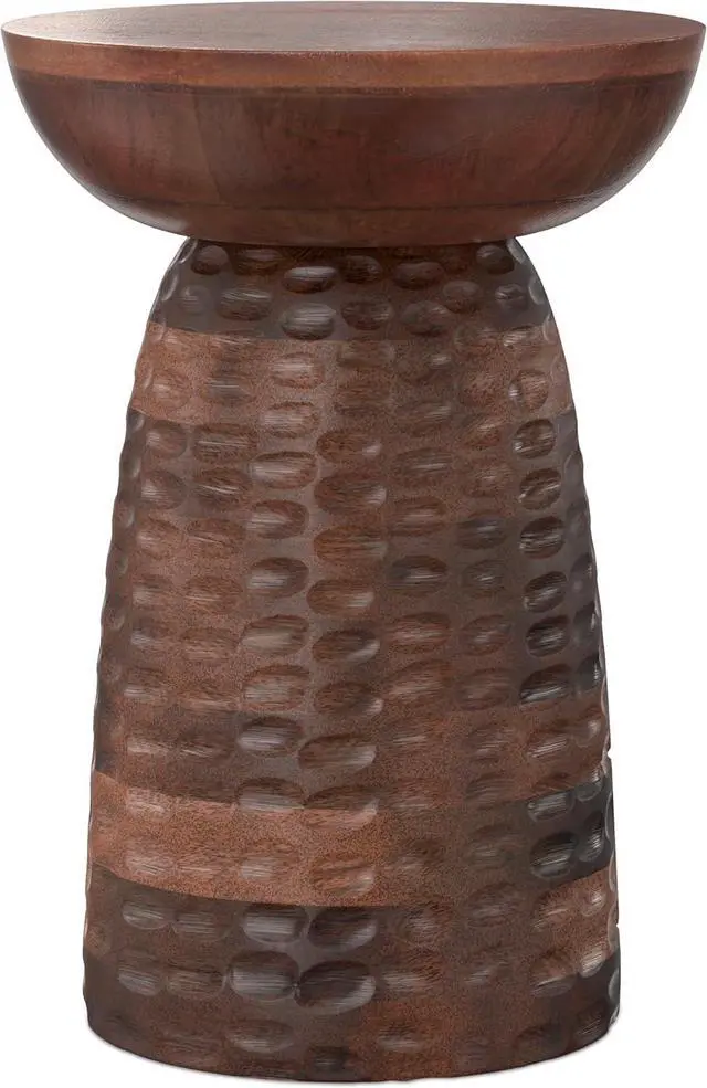 Alt view image 6 of 7 - SIMPLIHOME Boyd 13-inch Wide Solid Mango End Table in Warm Dark Brown, Contemporary-Style Accent Table for Living Room, Bedroom, or Family Room, Assembled