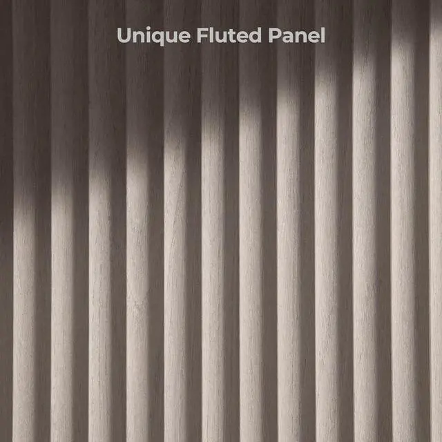 Alt view image 6 of 7 - SICOTAS Buffet Cabinet with Storage Accent Sideboard Modern Credenza with Doors & Shelves Fluted Media Console Mid Century Coffee Bar Table for Living Room Kitchen Dining Room Hallway