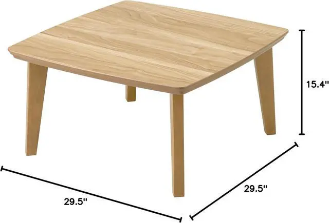 Alt view image 2 of 6 - US-KLY Kotatsu Heater Table Low-Lying Dining and Work Desk(Square W29.5 xD29.5 xH15.4 Inchies,NA)