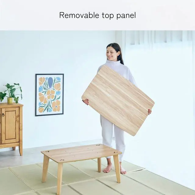 Alt view image 3 of 6 - US-KLY Kotatsu Heater Table Low-Lying Dining and Work Desk(Square W29.5 xD29.5 xH15.4 Inchies,NA)