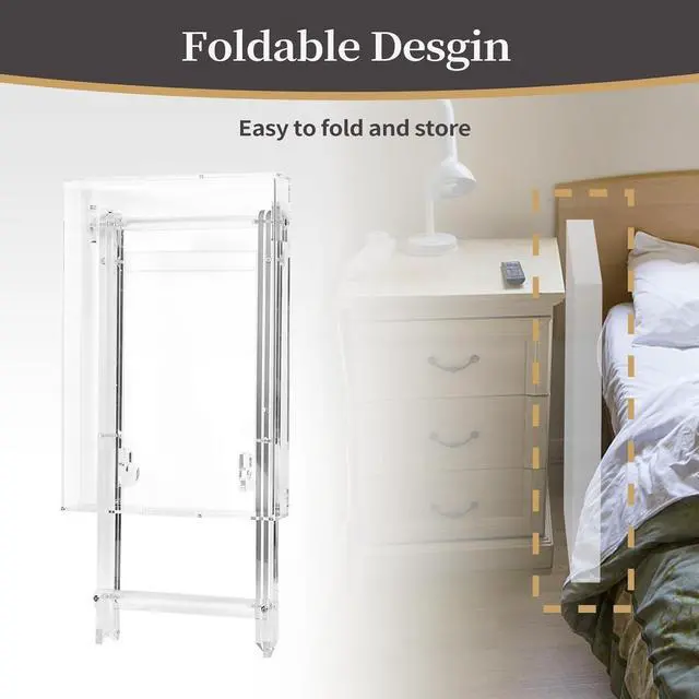 Alt view image 3 of 7 - Acrylic Folding Square Tray Table, Clear, 24x20x14 inch, Home, Bar & Showroom Use