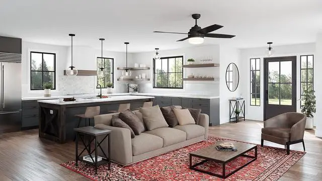 Alt view image 5 of 7 - Leick Home 23005 Chisel & Forge Narrow Side Recliner Table with Shelf, Smoke Gray and Matte Black