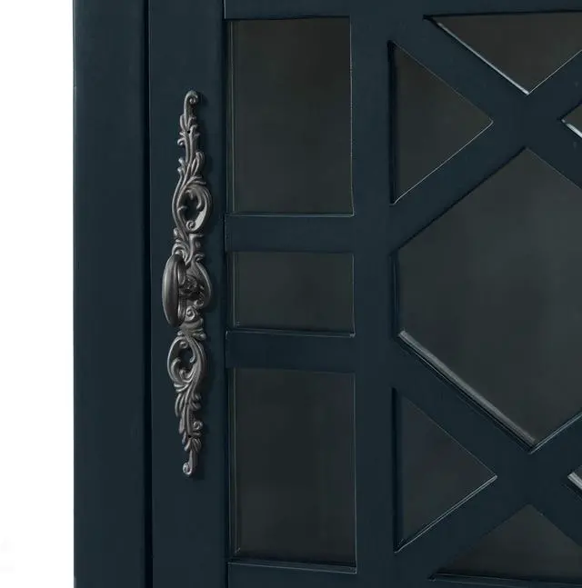 Alt view image 7 of 7 - Martin Svensson Home Elegant Chairside End Table with Power, Catalina Blue