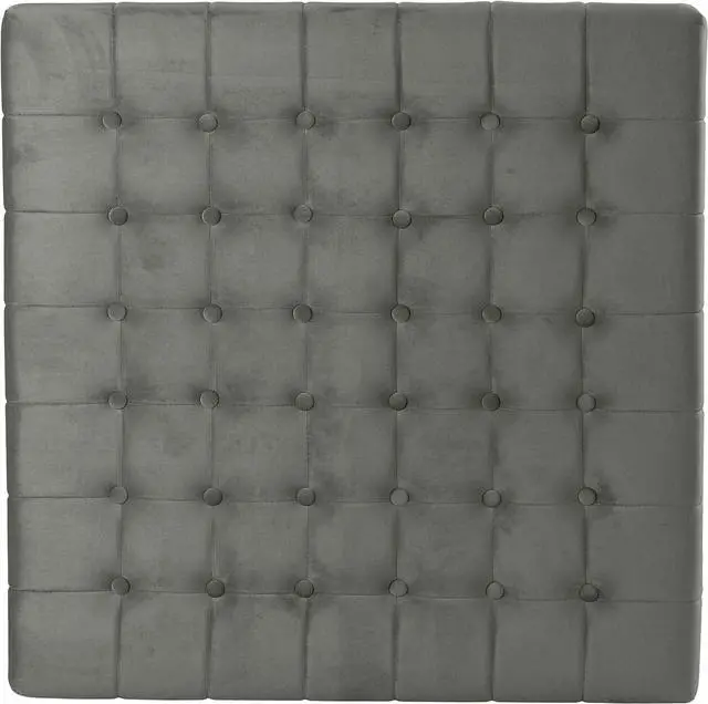 Alt view image 4 of 4 - Cortesi Home Large Tufted Coffee Table Ottoman, 36", Grey Velvet