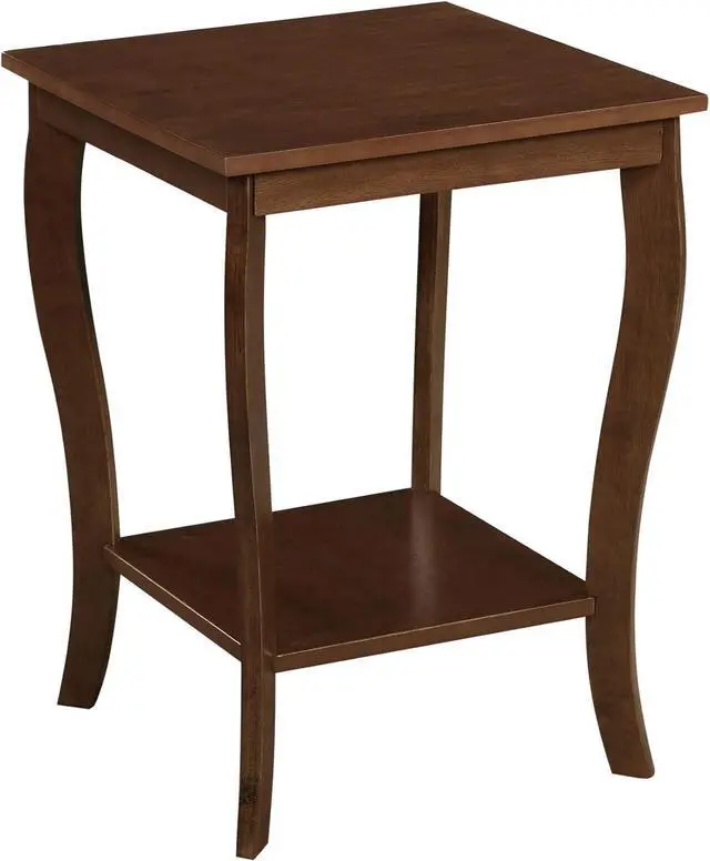 Main image of Convenience Concepts American Heritage Square End Table with Shelf, Espresso