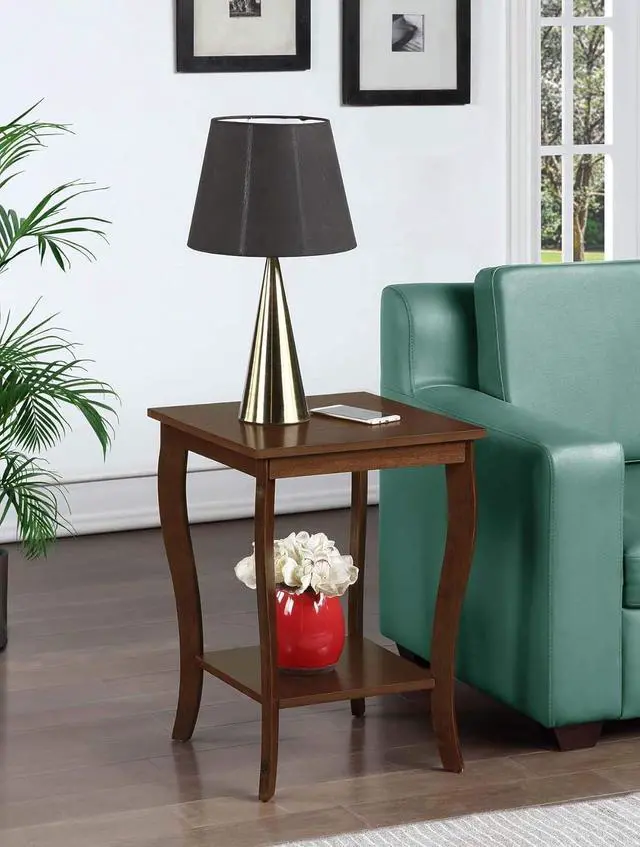 Alt view image 2 of 6 - Convenience Concepts American Heritage Square End Table with Shelf, Espresso