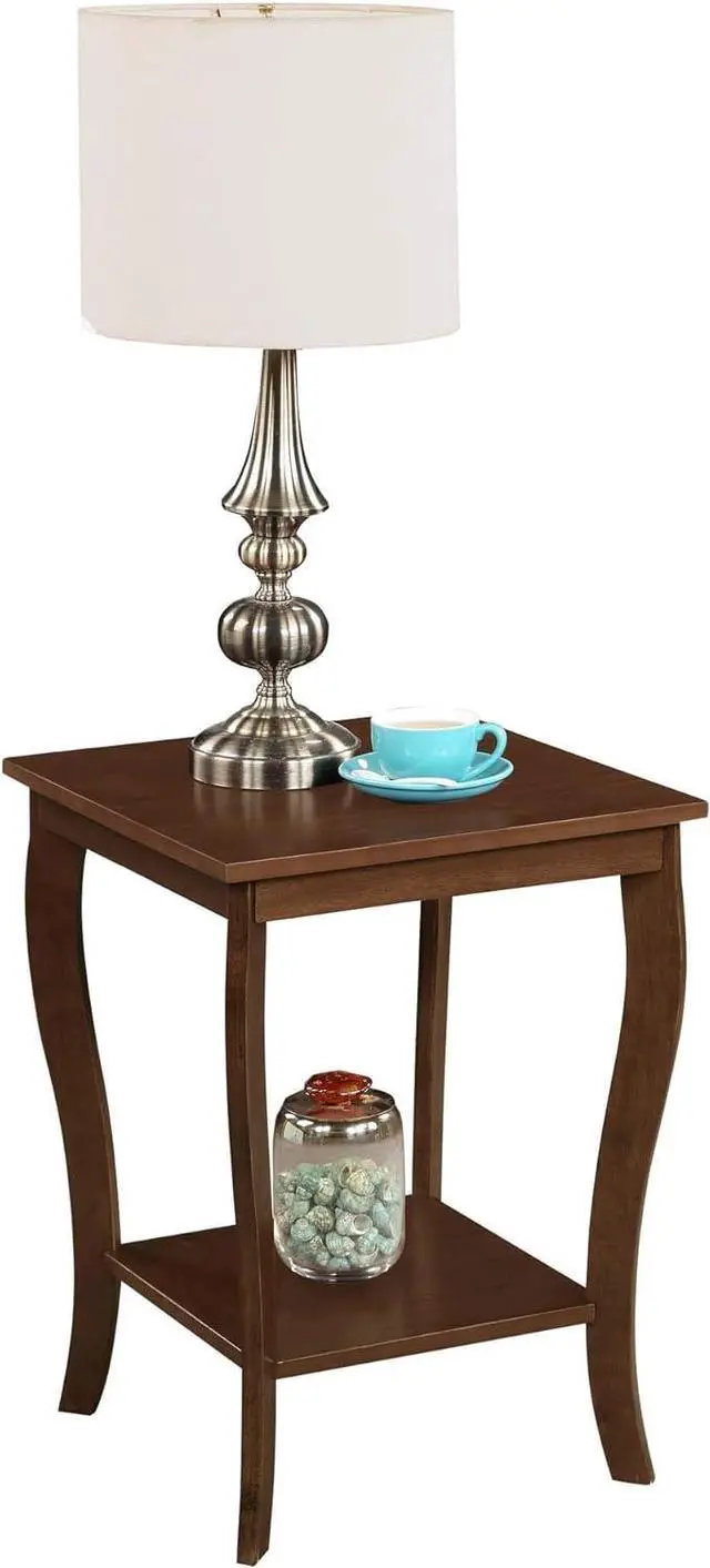Alt view image 3 of 6 - Convenience Concepts American Heritage Square End Table with Shelf, Espresso
