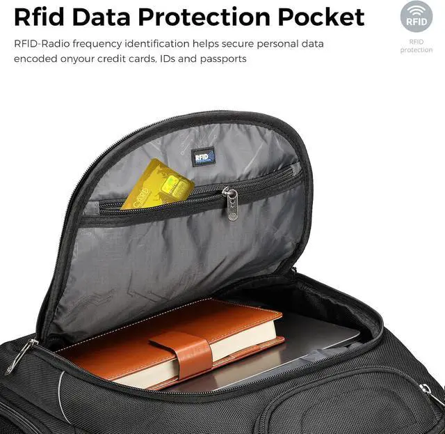 Alt view image 6 of 7 - Swissdigital Design TSA Business Laptop Backpack For Men,Travel Backpack With USB Charging Port,College Tech Backpacks With RFID Pockets Presents For Men Fits 15.6 Inch Computer | J16BT-1