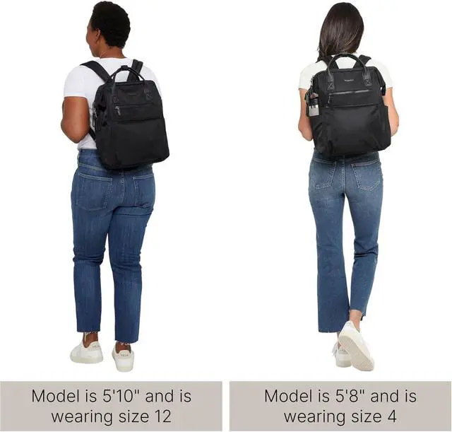 Alt view image 5 of 7 - Baggallini Soho Backpack - Travel Laptop Backpack for Women - Lightweight Water-Resistant Luggage Bag, Black