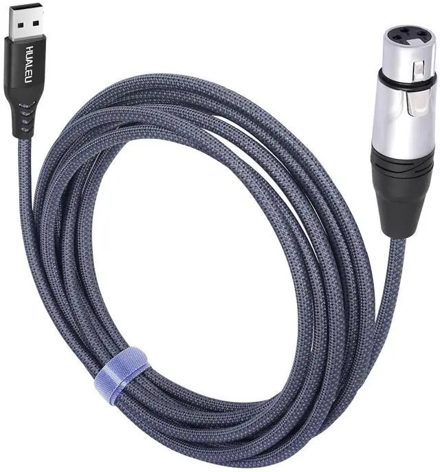 Main image of XLR Female to USB Mic Link Converter Cable,XLR Female to USB Microphone Cable,Microphone to Computer Recording line-10Ft