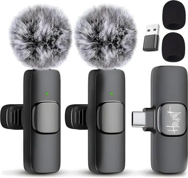 Main image of Wireless Microphone for iPhone 15 USB-C Compatible with Samsung s24 & iPhone 15 Series - Wireless Lavalier Microphone for Android - USB C Microphone for Video Recording and Tiktok (2 in 1)