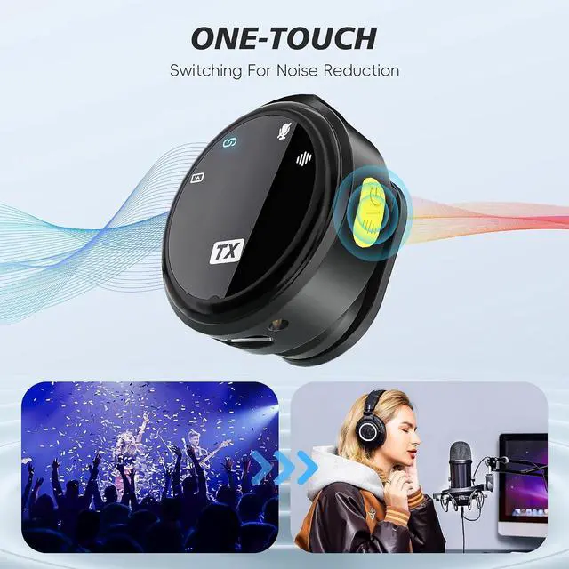 Alt view image 2 of 7 - Wireless Lavalier Microphone for iPhone/Android/Laptop with Type-C Plug, 48KHz, Noise Cancellation, 30H Battery Charging Case Included, 65ft Range for Stream,TikTok,YouTube (Q8: Type-C Receiver)