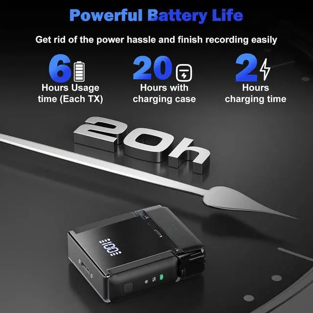 Alt view image 5 of 7 - Wireless Microphone for iPhone, iPad, and Android, Lavalier Microphone for Video Recording, 2-Piece Set iPhone Mic with Clear Recording and Automatic Noise Reduction (with Charging Case)