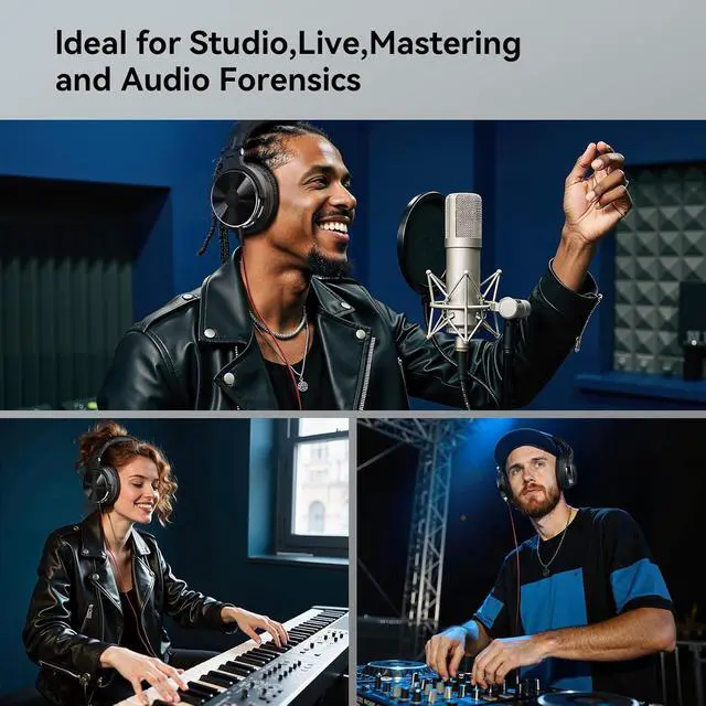 Alt view image 7 of 7 - OneOdio Wired Over Ear Headphones Hi-Res Studio Monitor & Mixing DJ Stereo Headsets with 50mm Drivers and 1/4 to 3.5mm Jack for AMP Computer Recording Podcast Keyboard Guitar Laptop - Black