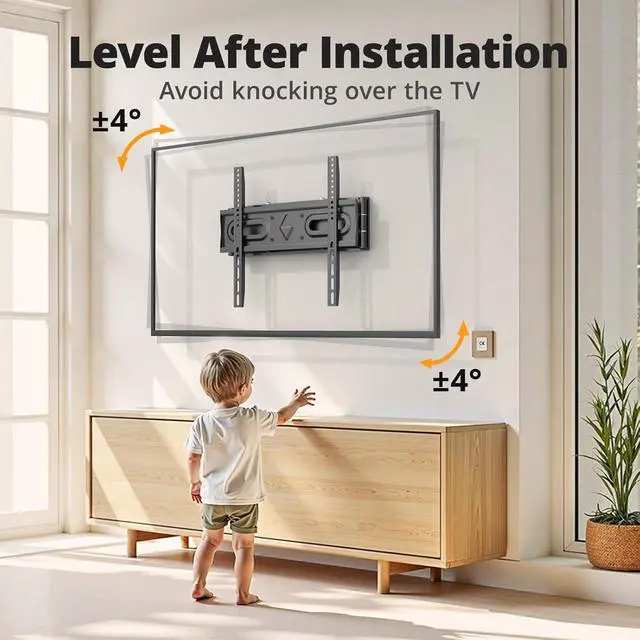 Alt view image 4 of 7 - 50 55 65 inch Full Motion TV Wall Mount for 32-70 inch TV Bracket, Dual articulating Arms Mount, Tilt Swivel Extension Level, Max VESA 400x400mm, 16" Studs, 110 lbs,Fit Most 40 43 50+ TVs