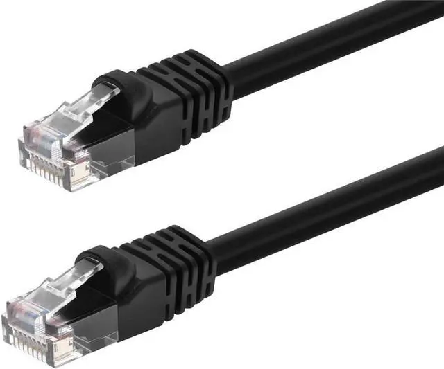 Main image of Monoprice 100FT 24AWG Cat5e 350MHz UTP Ethernet Bare Copper Network Cable - Black
