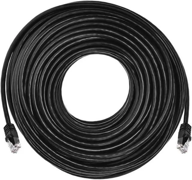 Alt view image 3 of 5 - Monoprice 100FT 24AWG Cat5e 350MHz UTP Ethernet Bare Copper Network Cable - Black