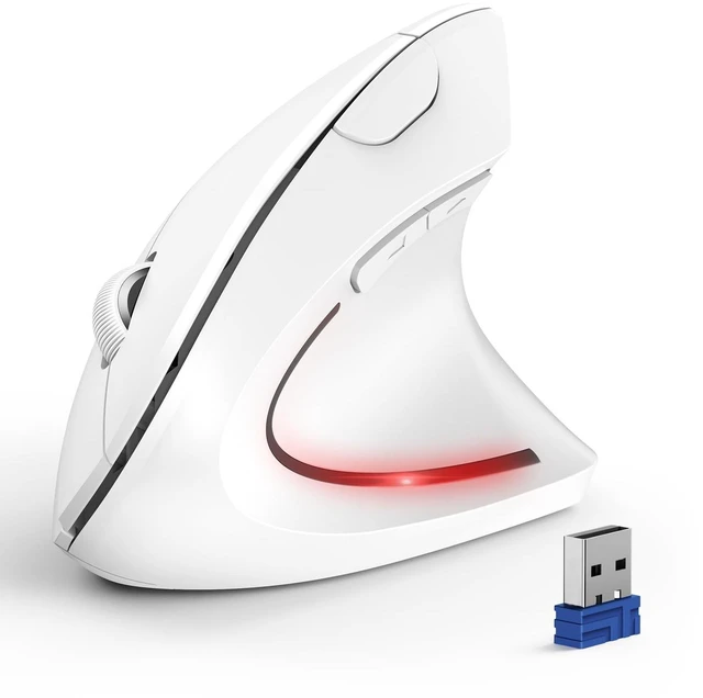 Main image of TECKNET Ergonomic Mouse, 4800 DPI Wireless Bluetooth Vertical, 3-Device