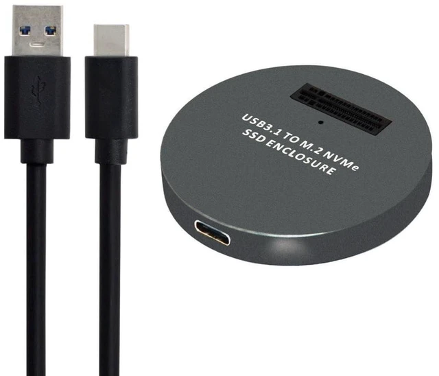 Main image of ChenYang M.2 NVME SSD Enclosure Reader,USB 3.1 Gen 2 10Gbps Desktop M.2 SSD Enclosure Adapter Aluminum Alloy Black