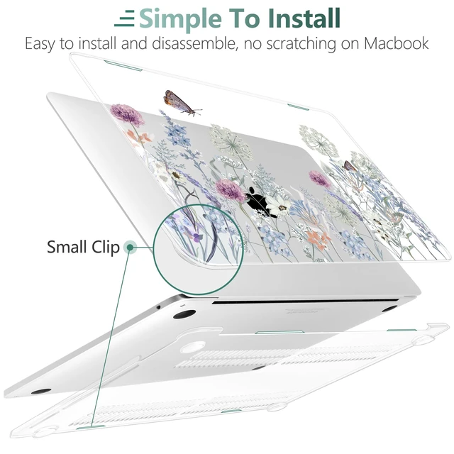 Alt view image 3 of 5 - TWOLSKOO Compatible with MacBook Pro 13 inch Case 2023-2016 A2338 M2/M1 A2251 A2289 A2159 A1989 A1706, Plastic Hard Shell Cover & Keyboard Skin & Screen Protector, Dandelions