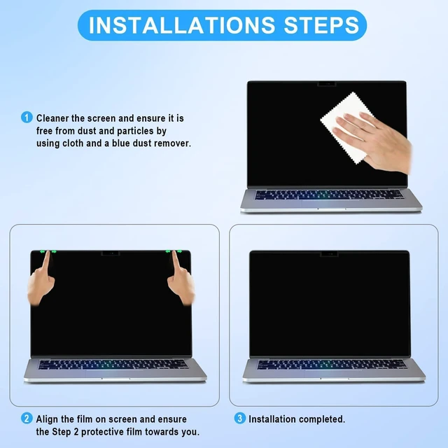 Alt view image 5 of 5 - ZOEGAA Privacy Screen Protector for MacBook Pro 16 inch (2021~2026).