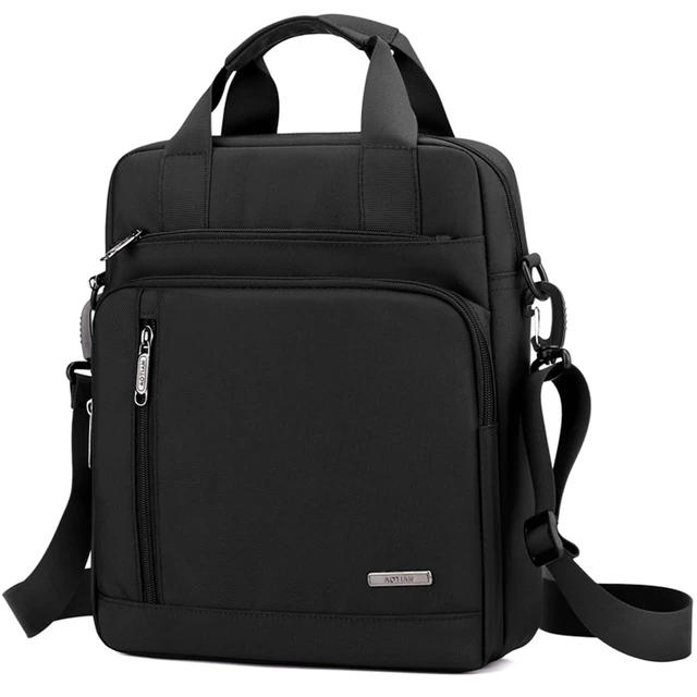 Main image of Men's 13-inch Laptop Messenger Bag Oxford Large Shoulder Bag Business Waterproof Casual Black Crossbody Bag for Work Travel Outdoor