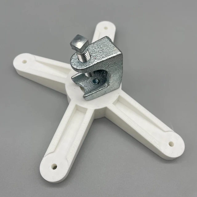 Alt view image 3 of 5 - Beam Clamp Mount for Ubiquiti UniFi AP (UAP-AC-PRO, U6+, U6-Ent, U6-LR) - Easy Install for Warehouse Trusses