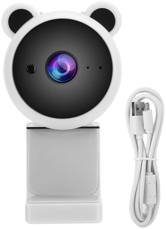 Main image of Yunir 1080P Webcam, Digital USB Computer Camera Webcam Video Recording Web Camera BuiltIn Microphone for Live Broadcast(White)