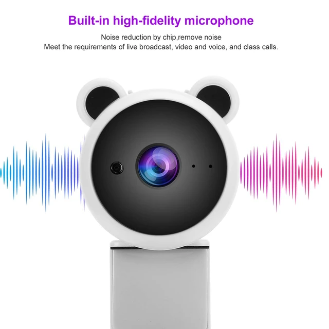 Alt view image 3 of 5 - Yunir 1080P Webcam, Digital USB Computer Camera Webcam Video Recording Web Camera BuiltIn Microphone for Live Broadcast(White)