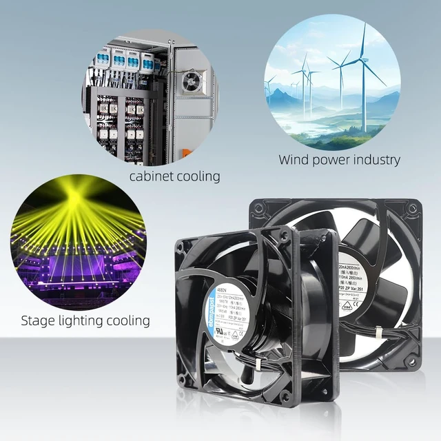Alt view image 4 of 5 - for ebmpapst Fan 4650N with 3C ICT AC 230V 19/18W 120mA 12038 120x120 x38mm Axial Panel Heater Cooling Fan,Condensing Units,Refrigerated Cabinet Equipment,Refrigerator High Temperature Cabinet