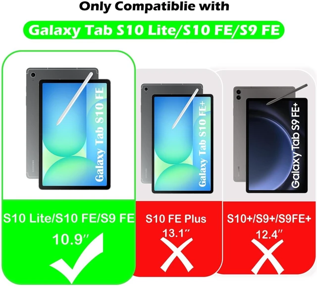 Alt view image 2 of 5 - YRH for Samsung Galaxy Tab S10 Lite/Tab S10 FE/Tab S9 FE (10.9-in.), Kids EVA Foam Child Tablet Case, Portable Hand Grip & Multi-Angle Stand Cover, Red