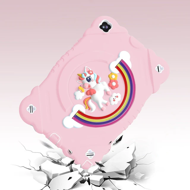 Alt view image 3 of 5 - XZC Case for Samsung Galaxy Tab A11+ Plus/A9+ Plus 11 Inch Case Unicorn Heavy Duty Shockproof Protective Case with Stand/Shoulder Strap for Kids Girls Women (Pink)
