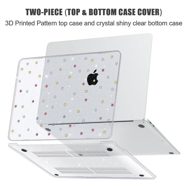 Alt view image 3 of 5 - YSCLBAHUKE Compatible with MacBook Air 13 inch Case 2021 2020-2018 M1 A2337 A2179 A1932 Retina, Hard Shell Screen Protector&Trackpad Sticker&Keyboard Cover for 13.3" M1 MacColored Star