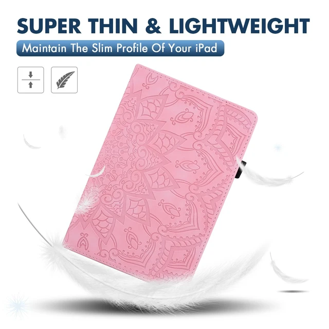 Alt view image 5 of 5 - Dteck for Fire Max 11 (13th Gen, 2023 Release) Embossed Flower Folio Case with Stand, Adjustable Viewing Angles, Card Slots, Elastic Pen Loop Holder, PU Leather Lightweight Slim Cover (Pink)