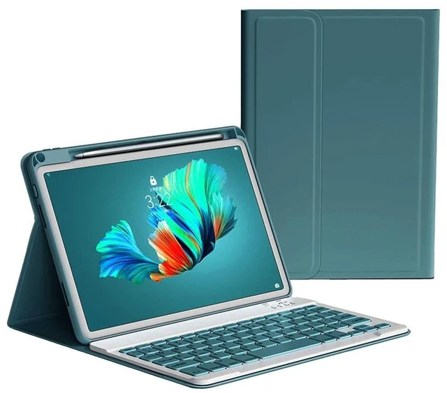 Main image of kaitesi Keyboard Case for iPad A16 (11th Gen 11")/ iPad 10th Generation 2022 10.9 inch, Magnetically Detachable Bluetooth Color Keyboard Smart Folio Cover with Pencil Holder (Dark Green)