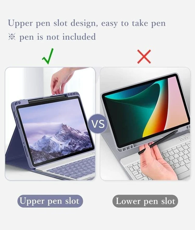 Alt view image 2 of 5 - kaitesi Keyboard Case for iPad A16 (11th Gen 11")/ iPad 10th Generation 2022 10.9 inch, Magnetically Detachable Bluetooth Color Keyboard Smart Folio Cover with Pencil Holder (Dark Green)