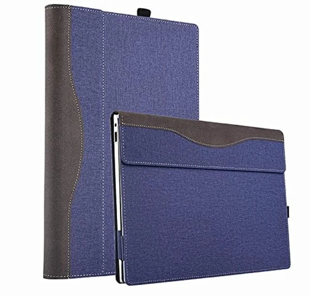 Alt view image 4 of 5 - XJchen 14-EB Case for HP EliteBook 725 820 830 G3 G4 ProBook x360 435 G7 G8 G9 G10 Chromebook 14ct-cd 14 Inch Cover Protective Skin Sleeve PU Leather Pouch (Blue)