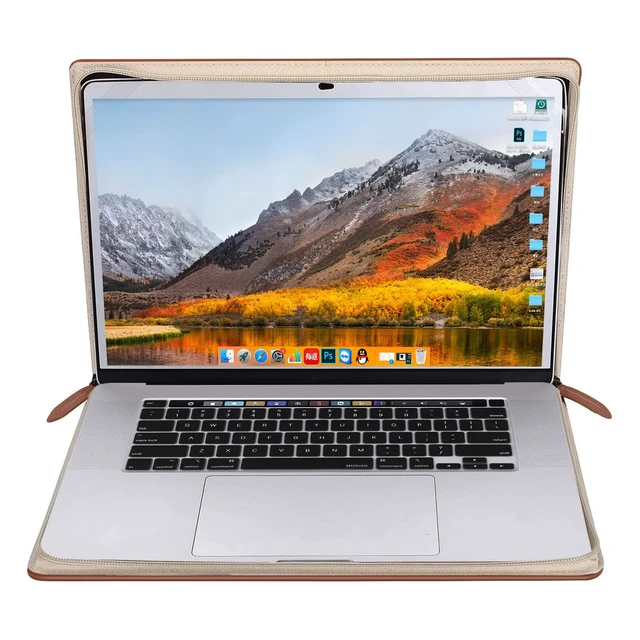 Alt view image 2 of 5 - MOSISO Laptop Sleeve Case Bag, PU Leather Zippered Protective Cover