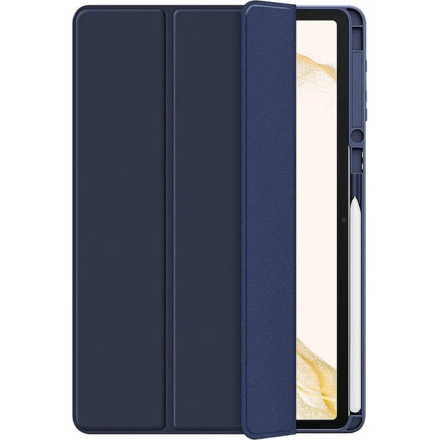 Alt view image 4 of 5 - SaharaCase Folio Case for use with Samsung Galaxy Tab S8 Ultra, Clear/Navy Blue (TB00224)