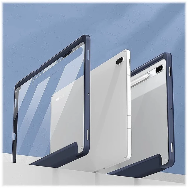Alt view image 2 of 5 - SaharaCase Folio Case for use with Samsung Galaxy Tab S8 Ultra, Clear/Navy Blue (TB00224)