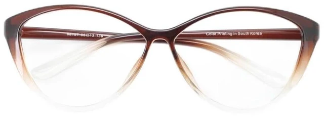 Main image of Oversized Cateye Blue Light Blocking Glasses for Woman Computer Reading Eyeglasses Frames UV Magnification 1.0 Brown